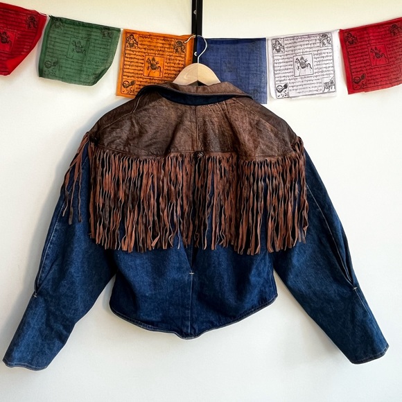 Wild Blues Fringe Denim Jacket - Picture 2 of 3